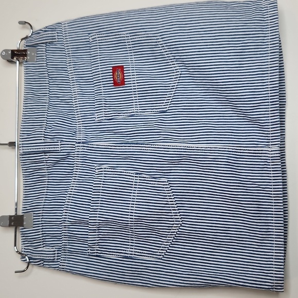 Dickies juniors blue and white‎ striped blue denim mini skirt women's - Picture 5 of 6